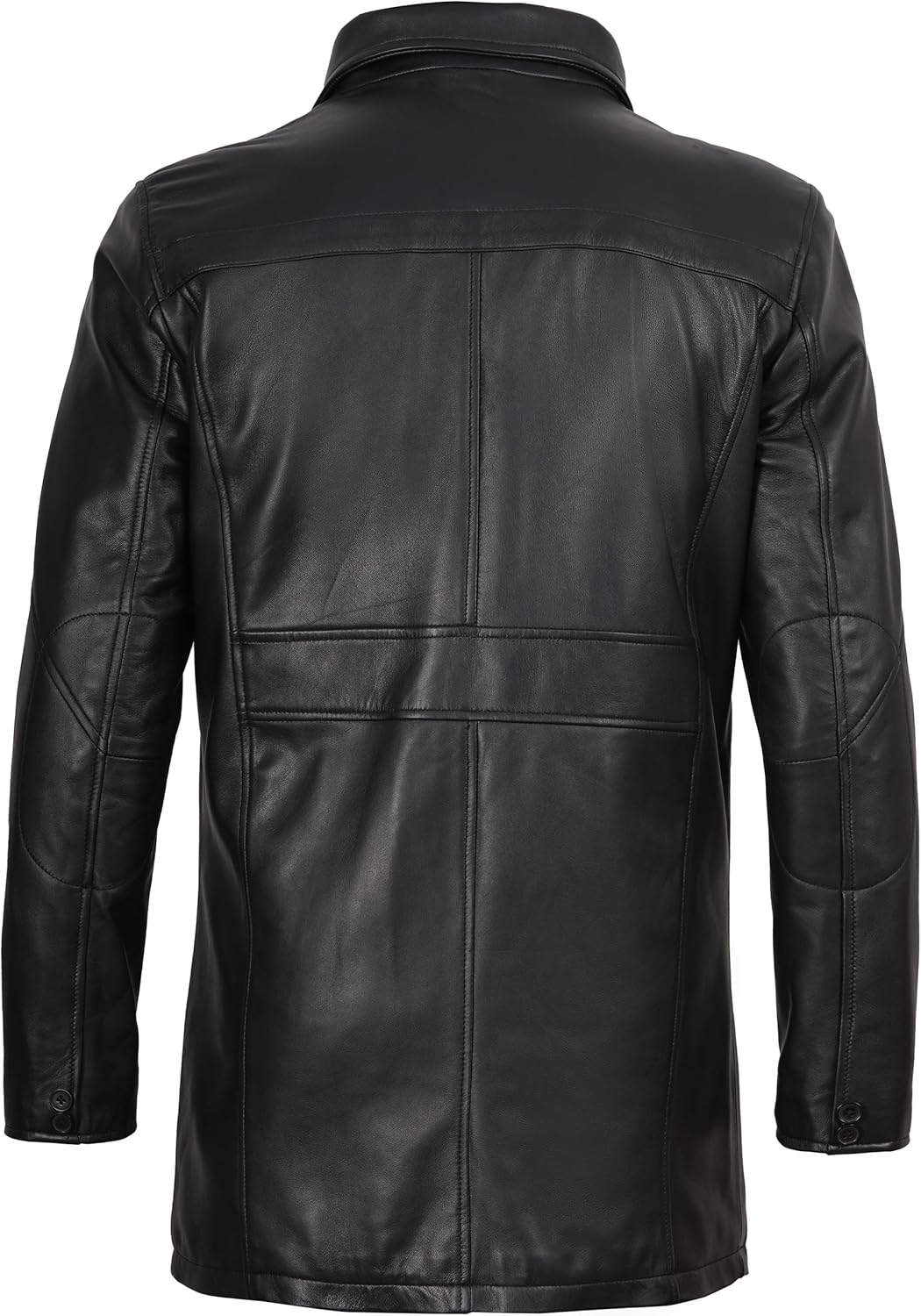 Decrum Black Leather Coat For Men - Car Coat for Men | Bristol, M